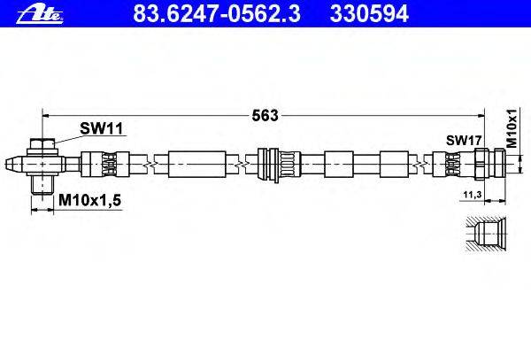 Тормозной шланг ATE 83.6247-0562.3