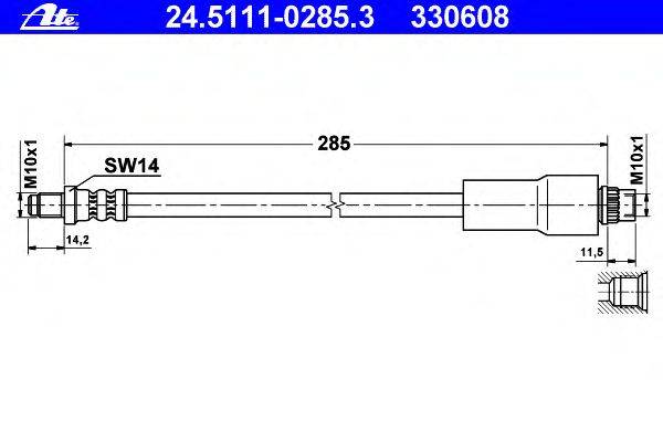 Тормозной шланг ATE 24.5111-0285.3