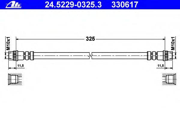 Тормозной шланг ATE 24.5229-0325.3