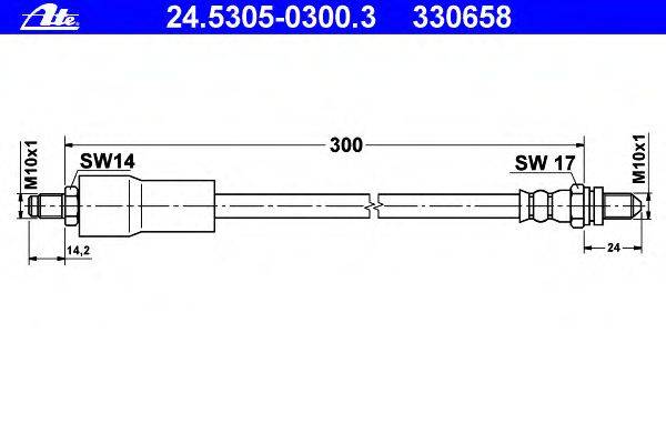 Тормозной шланг ATE 24.5305-0300.3