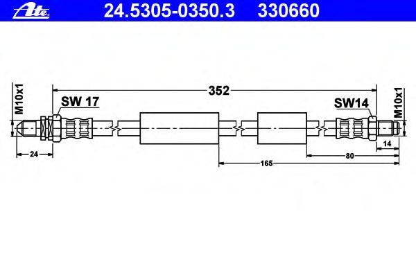 Тормозной шланг ATE 24.5305-0350.3