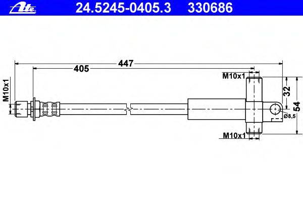 Тормозной шланг ATE 24.5245-0405.3