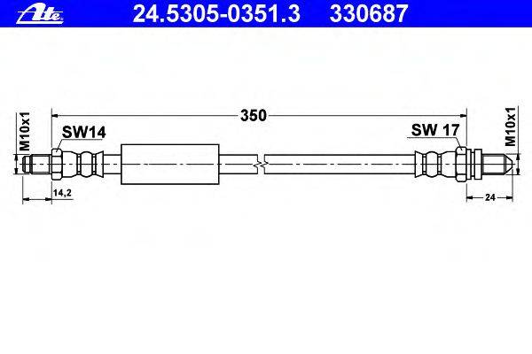 Тормозной шланг ATE 24.5305-0351.3