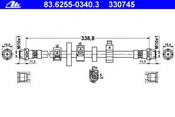 Тормозной шланг ATE 83.6255-0340.3