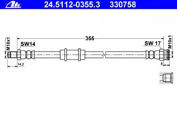Тормозной шланг ATE 24.5112-0355.3