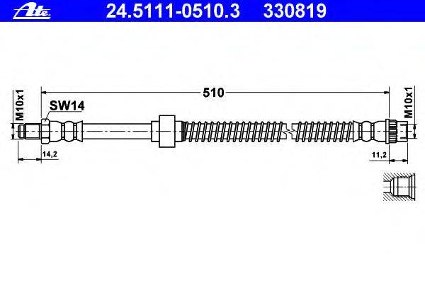 Тормозной шланг ATE 24.5111-0510.3