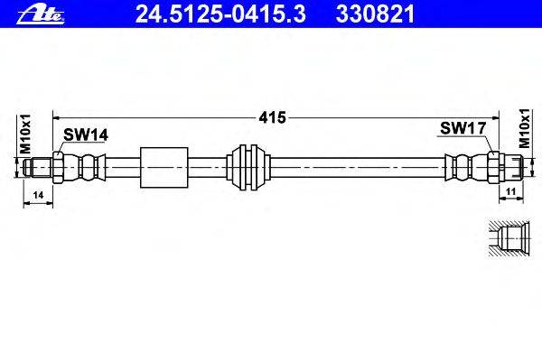 Тормозной шланг ATE 330821