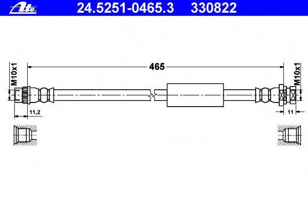 Тормозной шланг ATE 24.5251-0465.3