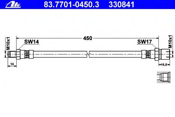Тормозной шланг ATE 330841