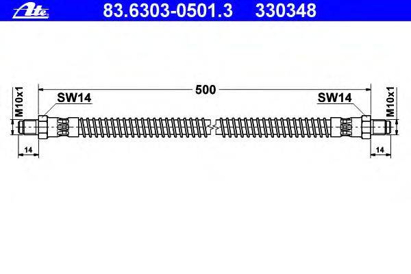Тормозной шланг ATE 330348