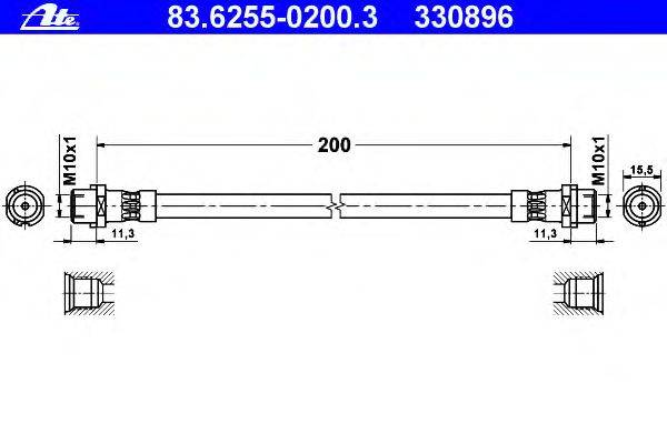 Тормозной шланг ATE 83.6255-0200.3