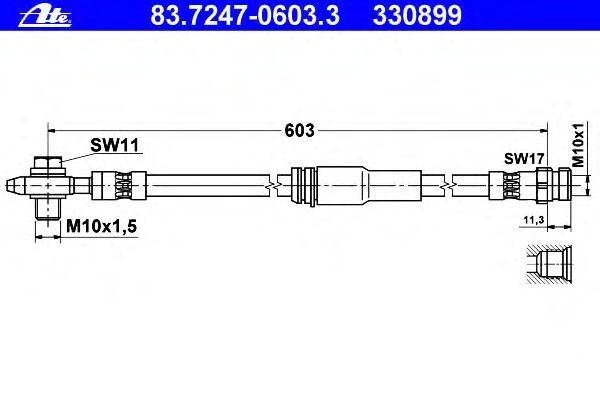 Тормозной шланг ATE 83.7247-0603.3