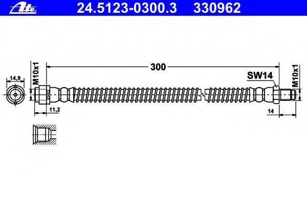 Тормозной шланг ATE 330962