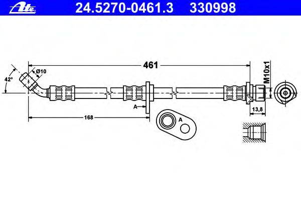Тормозной шланг ATE 24.5270-0461.3