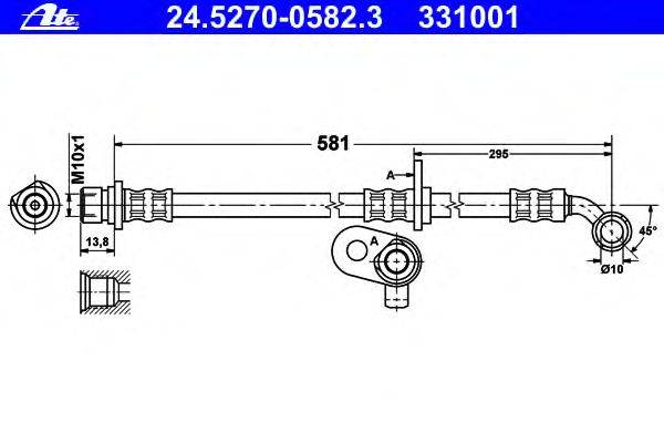 Тормозной шланг ATE 331001