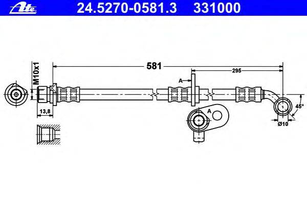 Тормозной шланг ATE 24.5270-0581.3