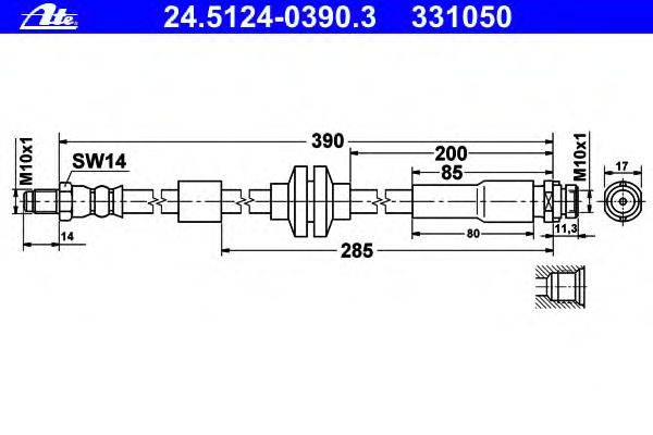 Тормозной шланг ATE 331050