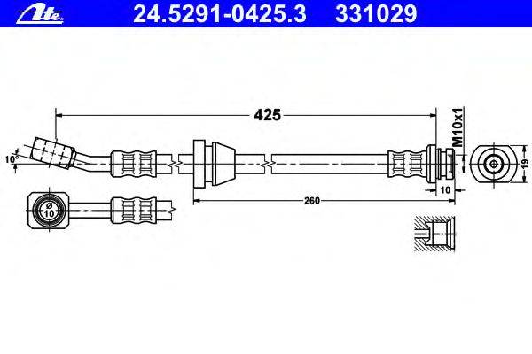 Тормозной шланг ATE 331029
