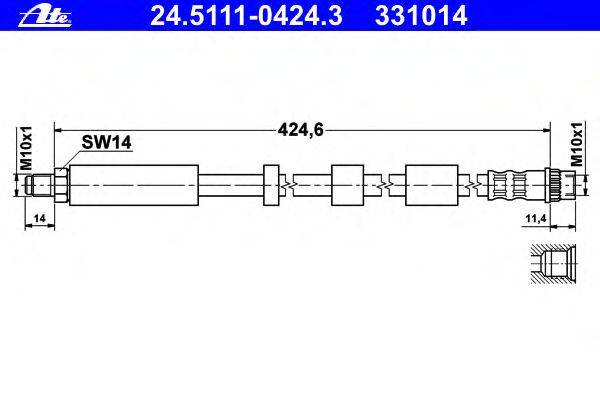 Тормозной шланг ATE 24.5111-0424.3