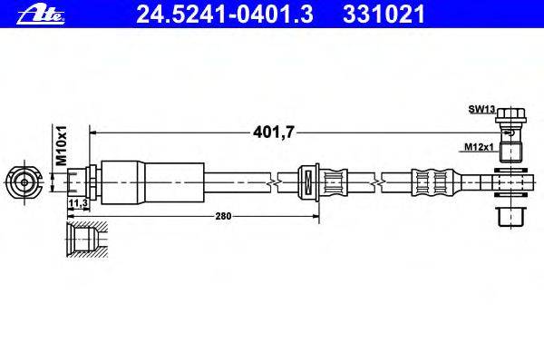 Тормозной шланг ATE 24.5241-0401.3