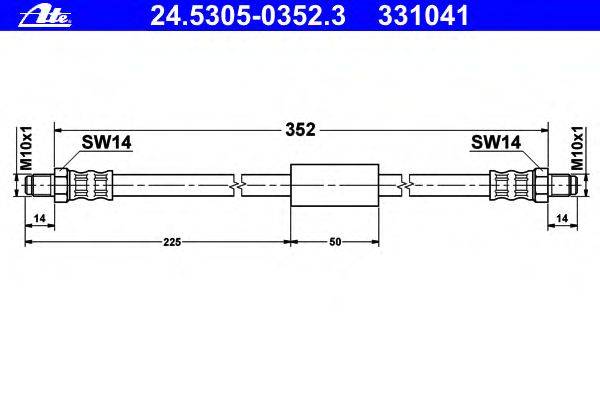 Тормозной шланг ATE 24.5305-0352.3