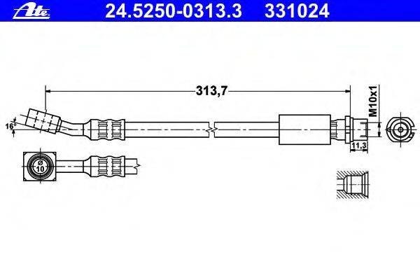 Тормозной шланг ATE 24.5250-0313.3