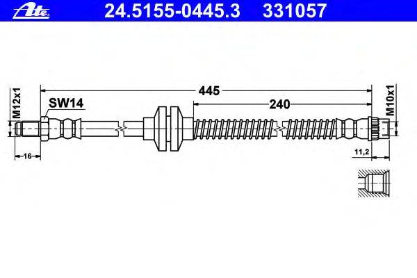 Тормозной шланг ATE 24.5155-0445.3