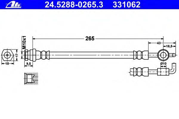 Тормозной шланг ATE 331062