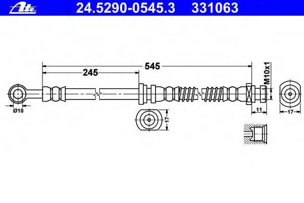 Тормозной шланг ATE 24.5290-0545.3