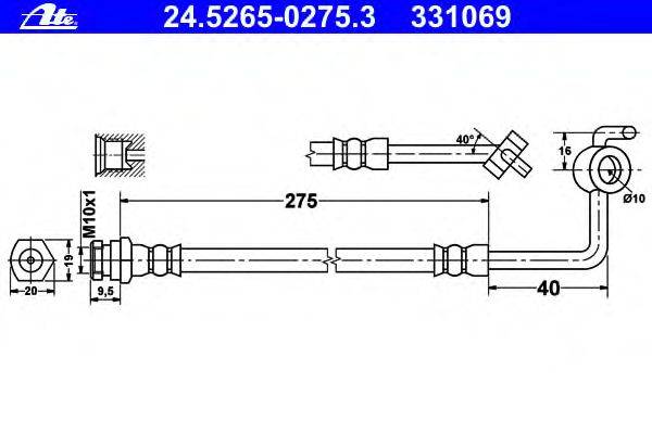 Тормозной шланг ATE 331069