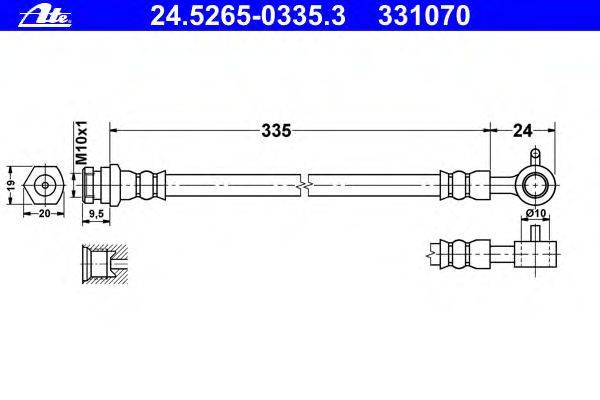 Тормозной шланг ATE 331070