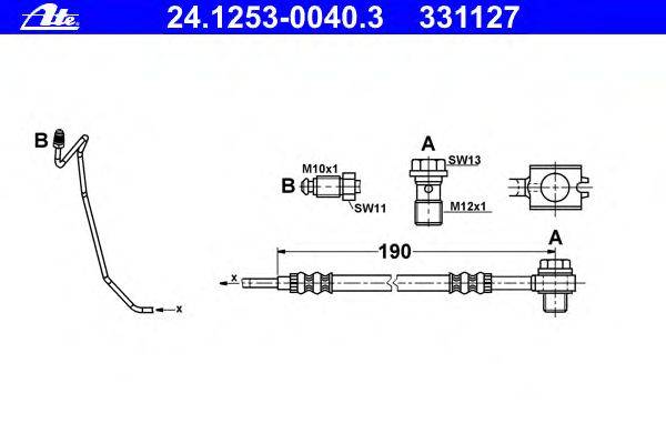 Тормозной шланг ATE 24.1253-0040.3