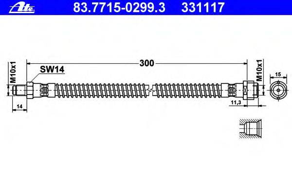 Тормозной шланг ATE 331117