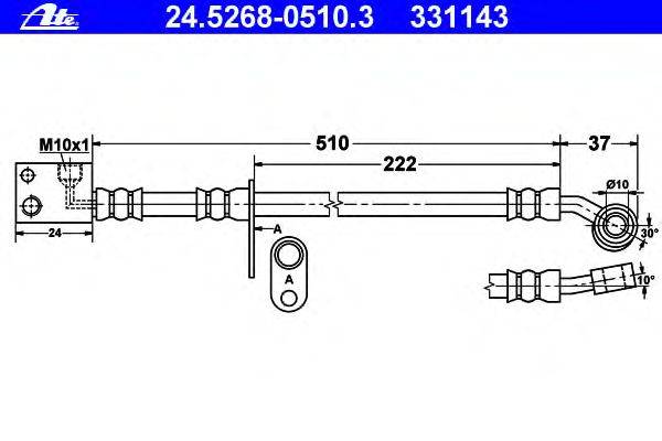 Тормозной шланг ATE 331143