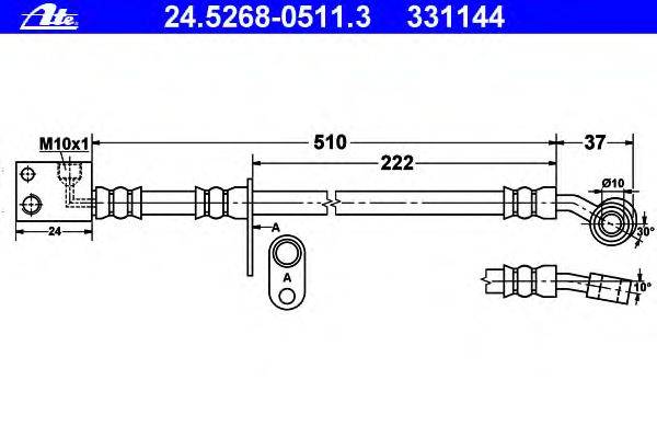 Тормозной шланг ATE 331144