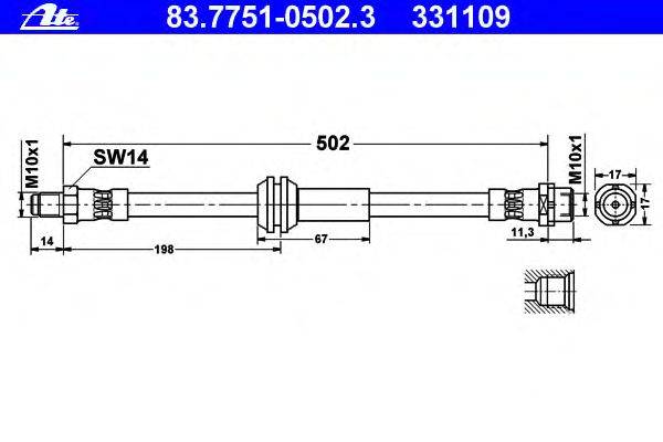 Тормозной шланг ATE 331109