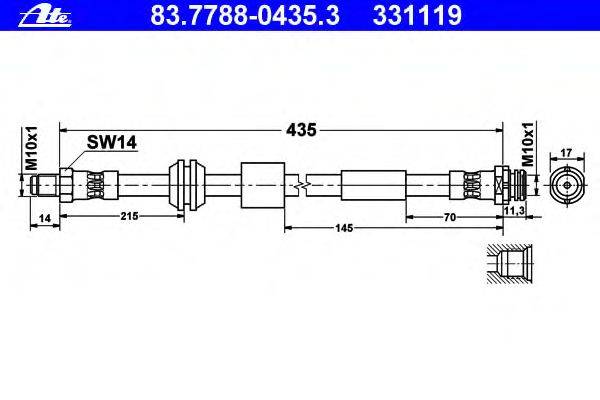 Тормозной шланг ATE 331119