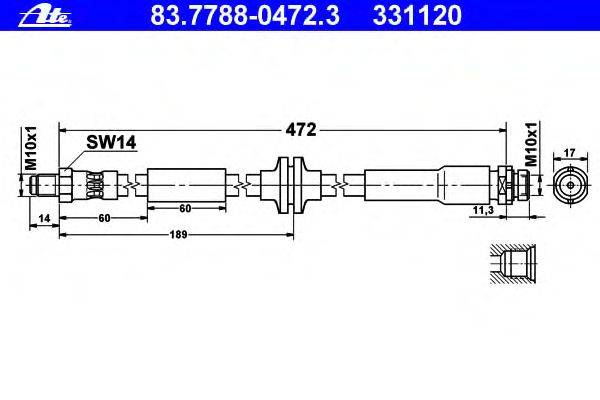 Тормозной шланг ATE 331120
