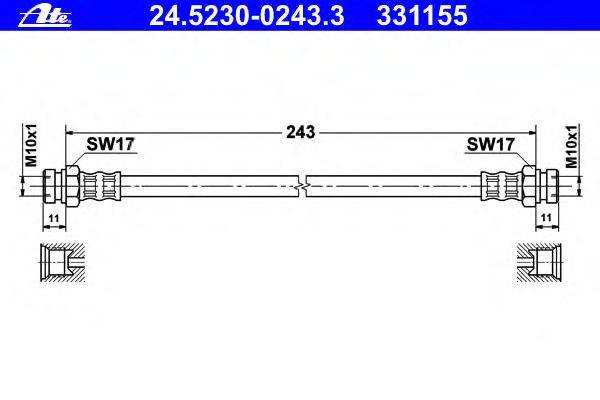 Тормозной шланг ATE 24.5230-0243.3