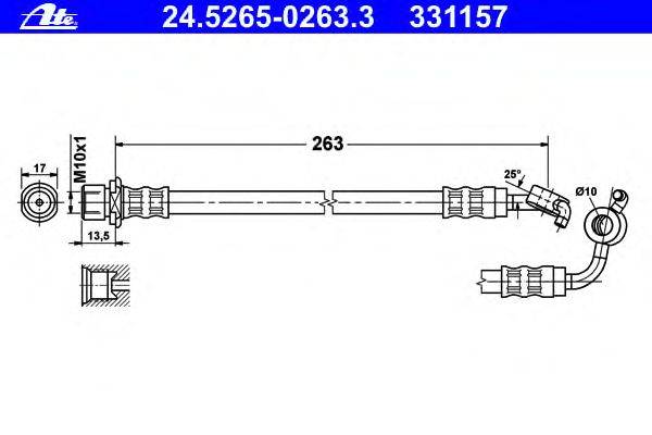 Тормозной шланг ATE 24.5265-0263.3