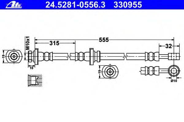 Тормозной шланг ATE 24.5281-0556.3