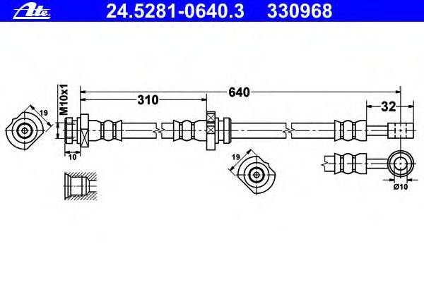 Тормозной шланг ATE 24.5281-0640.3