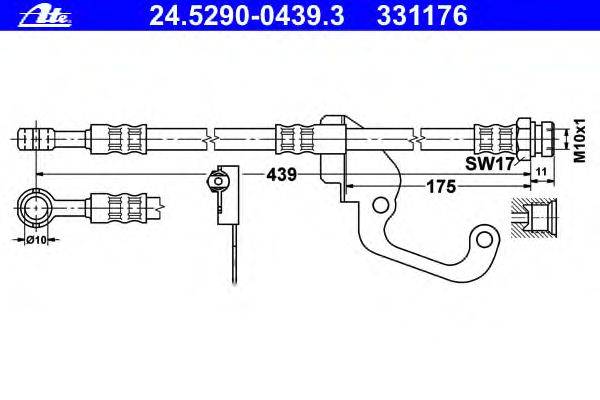 Тормозной шланг ATE 24.5290-0439.3