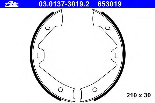 Комплект тормозных колодок, стояночная тормозная система ATE 03.0137-3019.2