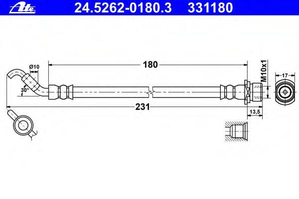 Тормозной шланг ATE 331180