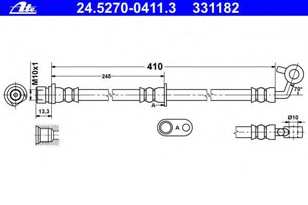 Тормозной шланг ATE 331182