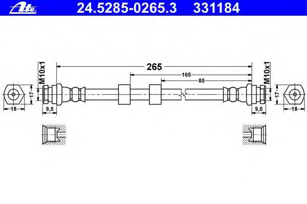 Тормозной шланг ATE 24.5285-0265.3