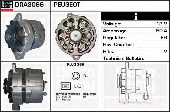 Генератор DELCO REMY DRA3066