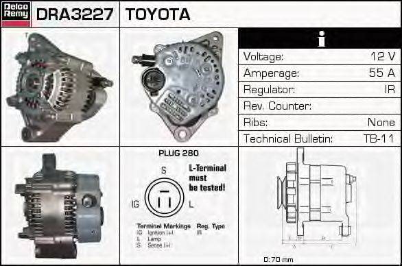 Генератор DELCO REMY DRA3227