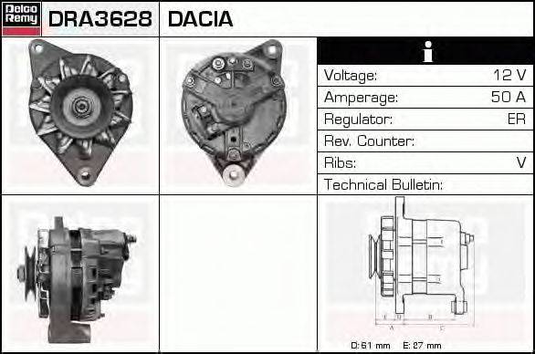 Генератор DELCO REMY DRA3628